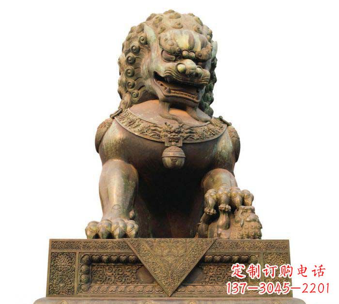 石家庄巍峨雄壮的狮子铜雕