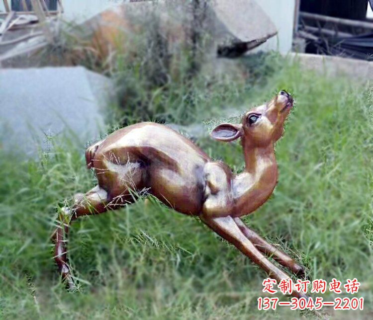 石家庄精美玻璃钢仿铜动物摆件