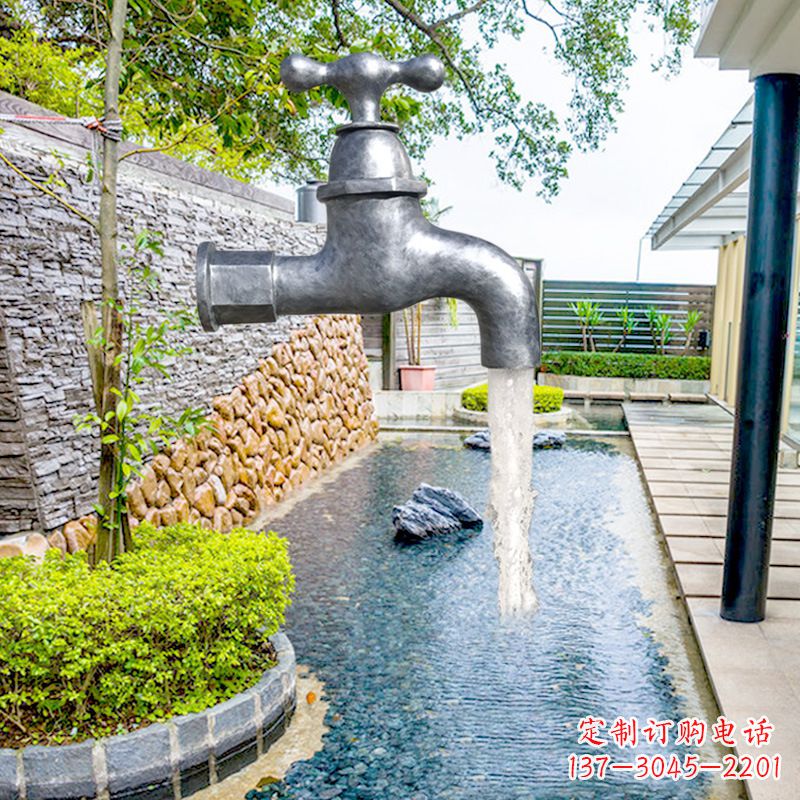 石家庄玻璃钢水龙头喷泉雕塑精美绝伦