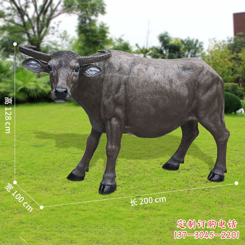 石家庄玻璃钢水牛雕塑