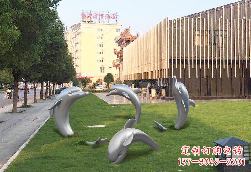石家庄不锈钢海豚雕塑艺术与环保的完美结合