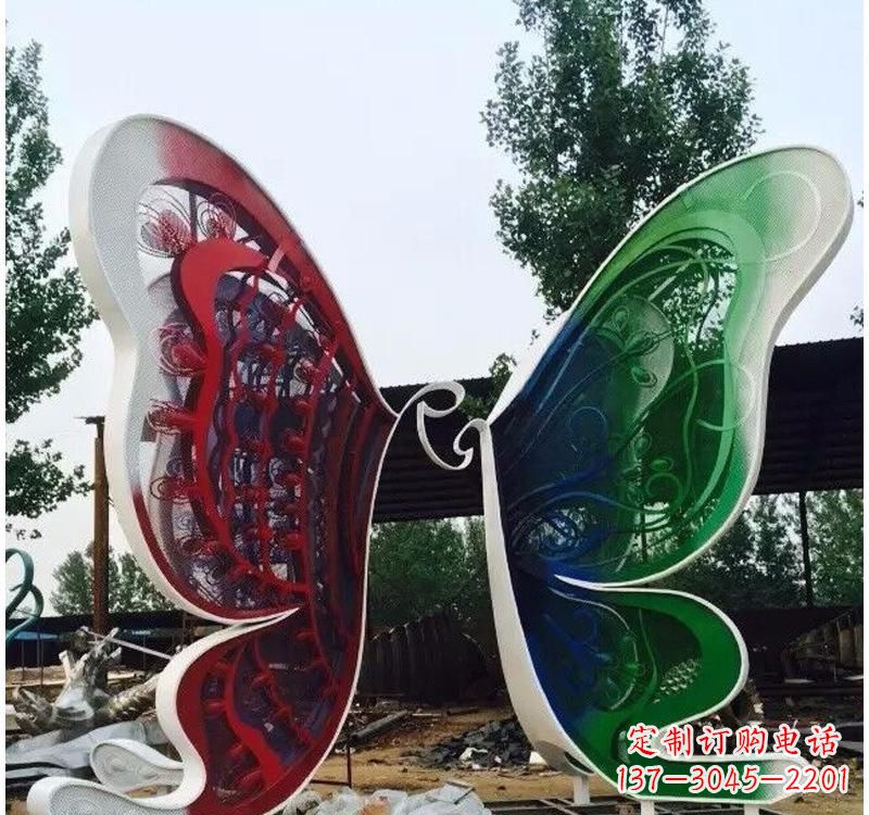 石家庄不锈钢城市彩色蝴蝶雕塑——美丽的视觉盛宴