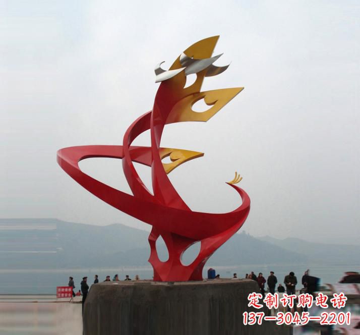 石家庄精美的不锈钢凤凰雕塑