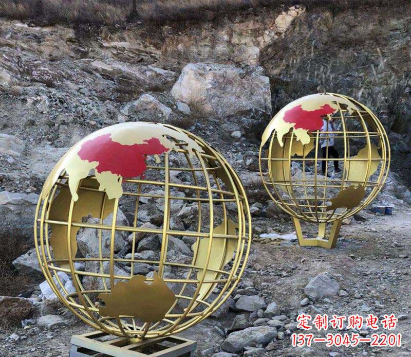 石家庄不锈钢制作的地球雕塑