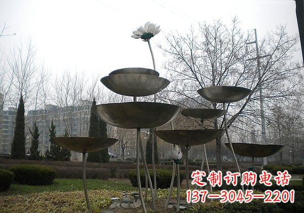石家庄不锈钢荷花雕塑浪漫与优雅的融合