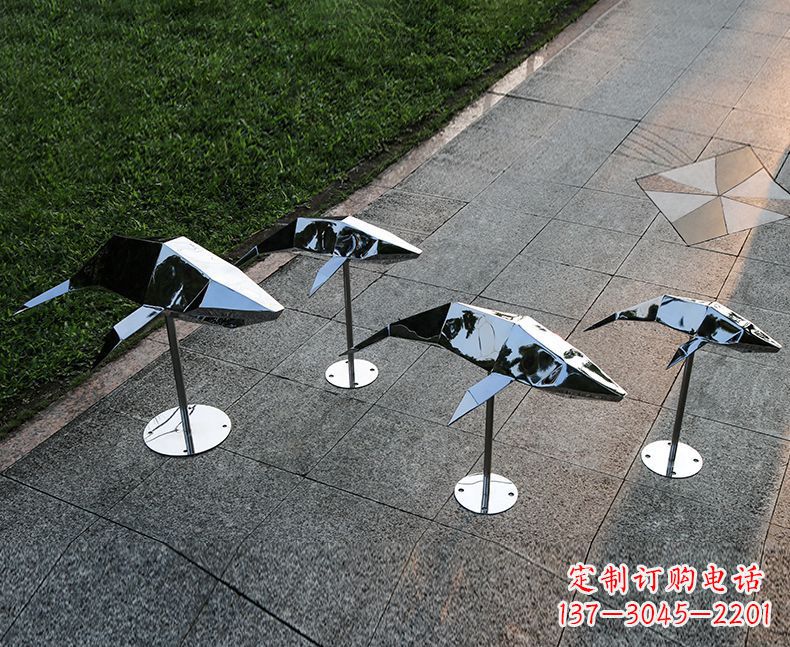 石家庄不锈钢海豚雕塑精致的海洋之美