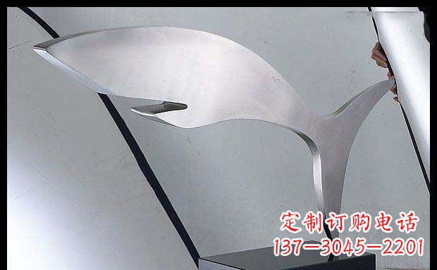石家庄精美不锈钢鲸鱼雕塑