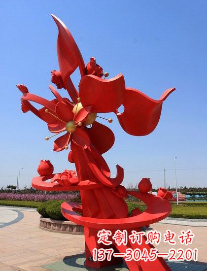 石家庄不锈钢石榴花雕塑艺术与美学的完美结合