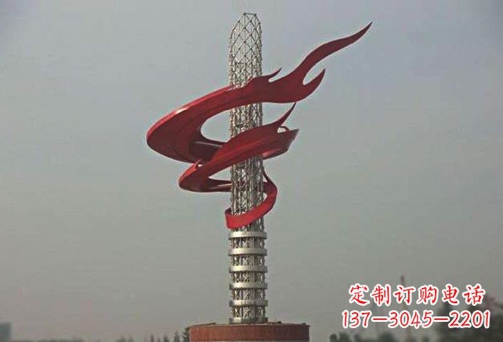 石家庄不锈钢大型火炬雕塑