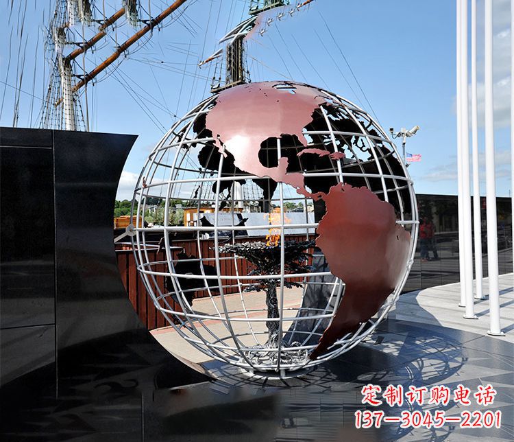 石家庄不锈钢大型地球仪雕塑精美纳米艺术