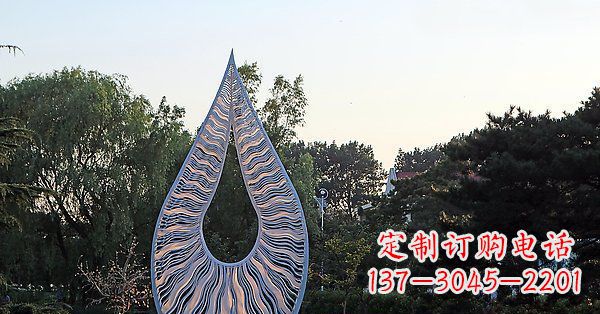 石家庄水滴雕塑给公园带来流动的美