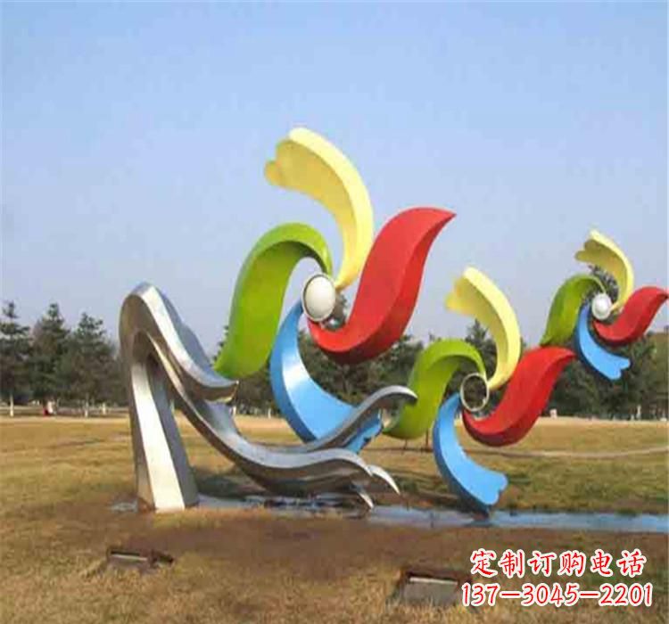 石家庄不锈钢风车雕塑绚丽多彩的艺术精品