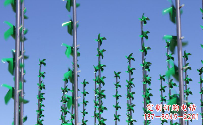 石家庄不锈钢风车雕塑灵动而又精致