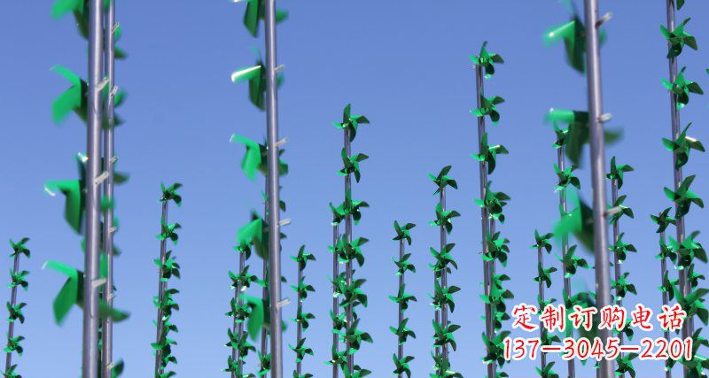 石家庄螺旋风车给广场景观带来的旋转欢乐