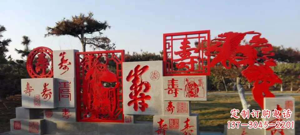 石家庄福禄寿雕塑不锈钢公园的精美礼物