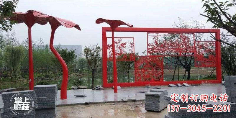 石家庄不锈钢剪纸龙凤雕塑精美雕刻传承古老文化