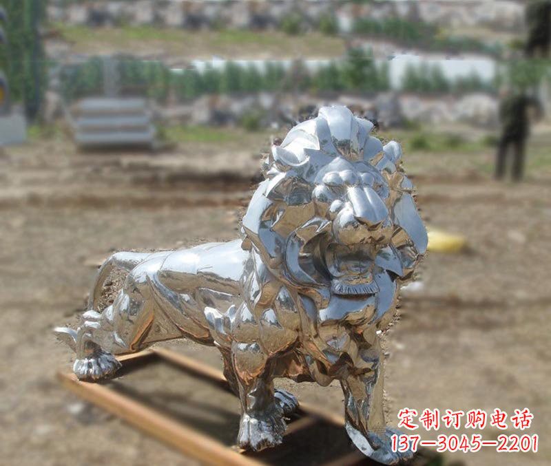 石家庄不锈钢雕刻的狮子