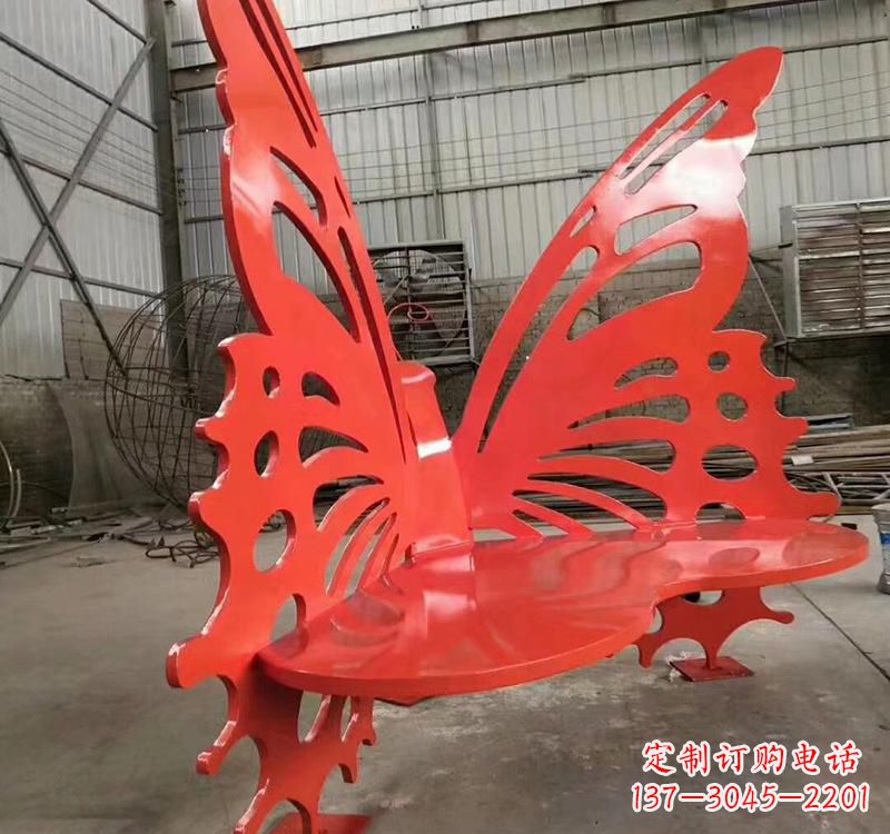 石家庄不锈钢蝴蝶座椅雕塑美丽的艺术作品