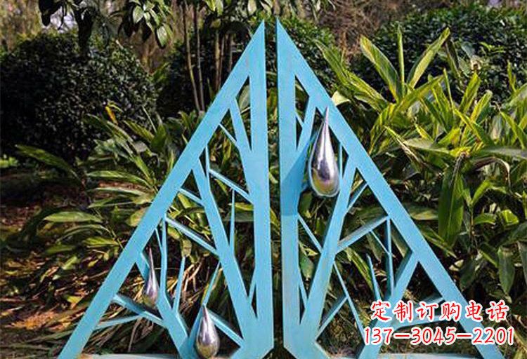 石家庄不锈钢树枝雕塑——点缀不锈钢公园美景