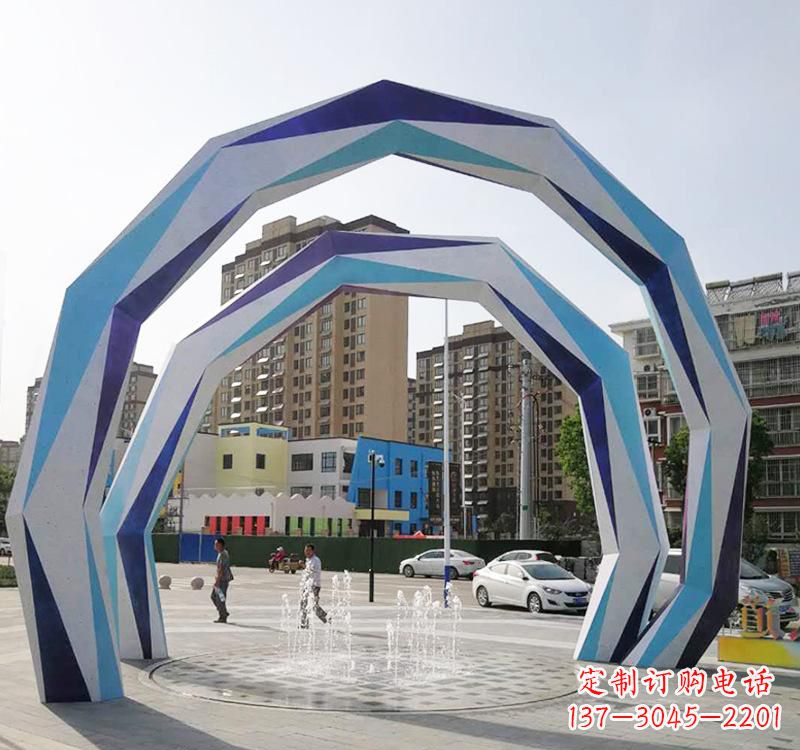 石家庄不锈钢拱门雕塑令人惊叹的艺术品