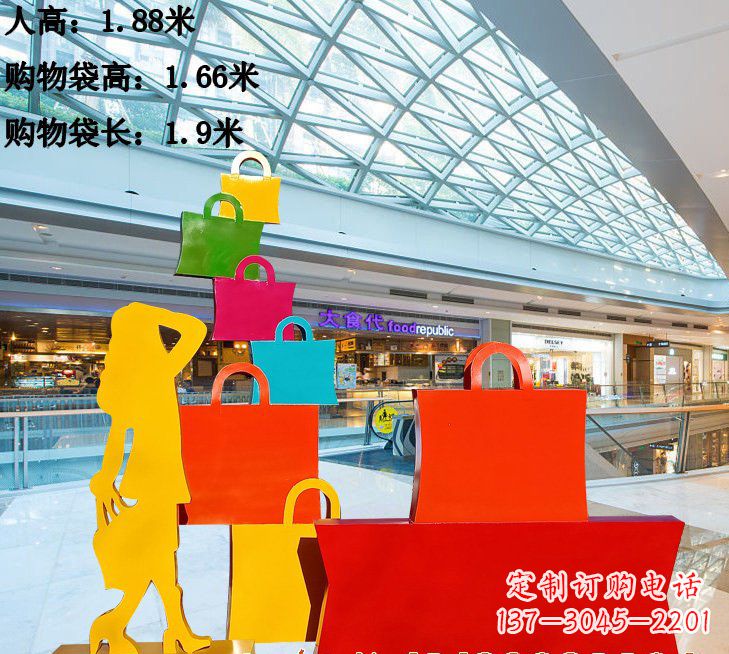 石家庄不锈钢购物袋雕塑艺术品的独特之处