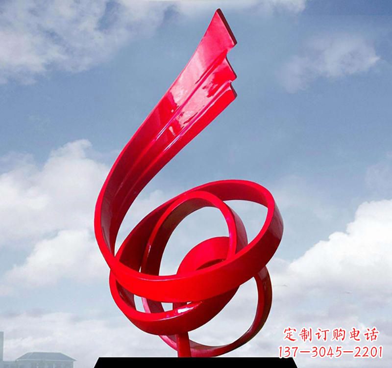 石家庄美丽的飘带雕塑——城市的精灵