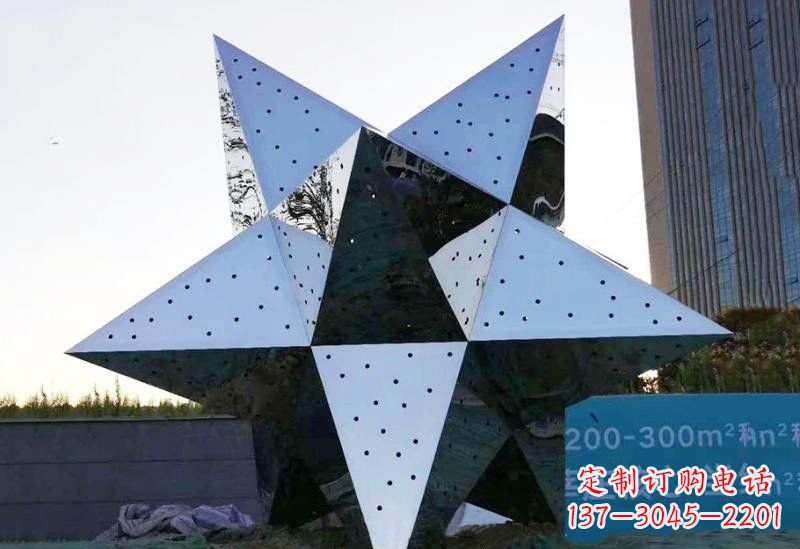 石家庄不锈钢五角星雕塑精致的艺术品
