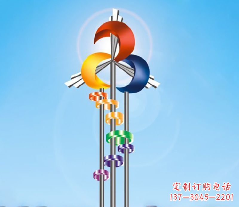 石家庄不锈钢风车雕塑精美的艺术之作
