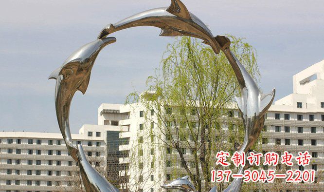 石家庄海豚雕塑精美景观的象征