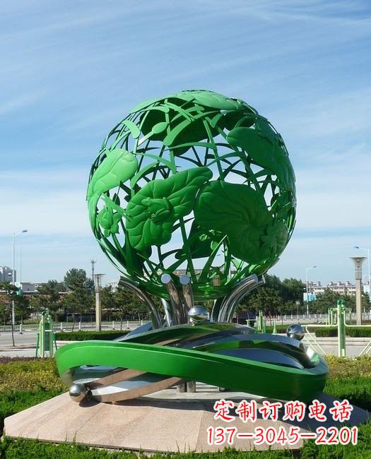 石家庄荷叶穿梭的美丽雕塑
