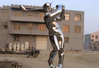 石家庄不锈钢打造高尔夫球雕塑
