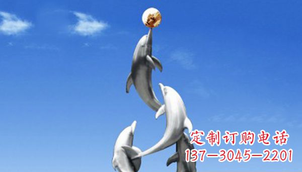 石家庄不锈钢海豚雕塑——精美的海洋艺术