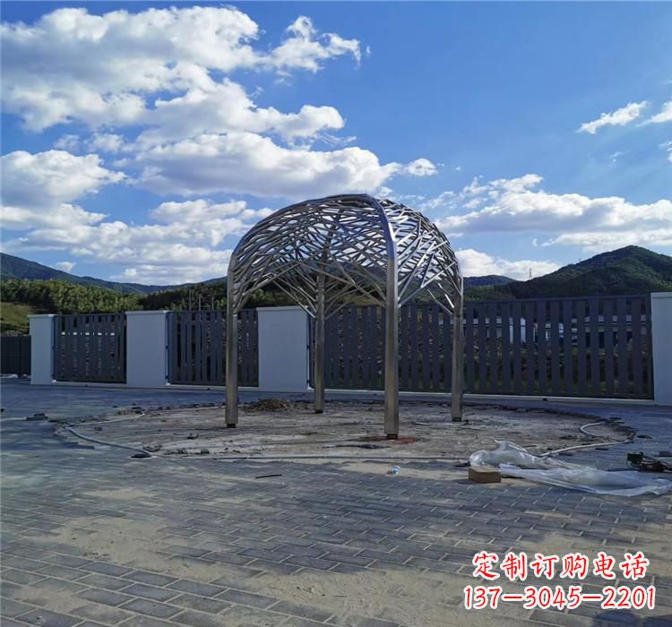 石家庄不锈钢凉亭雕塑美丽的艺术之作