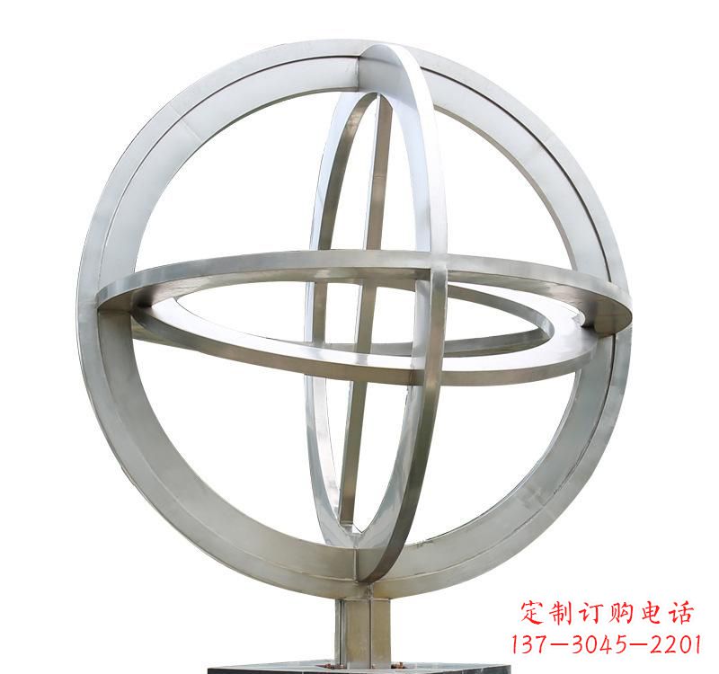 石家庄不锈钢镂空地球仪雕塑——展示地球的美丽与神奇