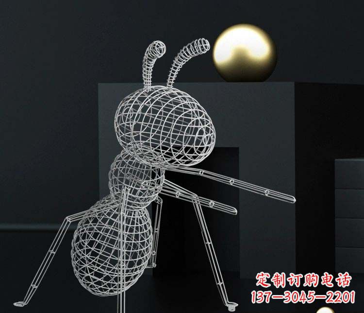 石家庄不锈钢镂空蚂蚁雕塑艺术与科技的结合