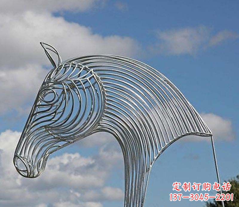 石家庄不锈钢马头雕塑抽象雕塑的新突破