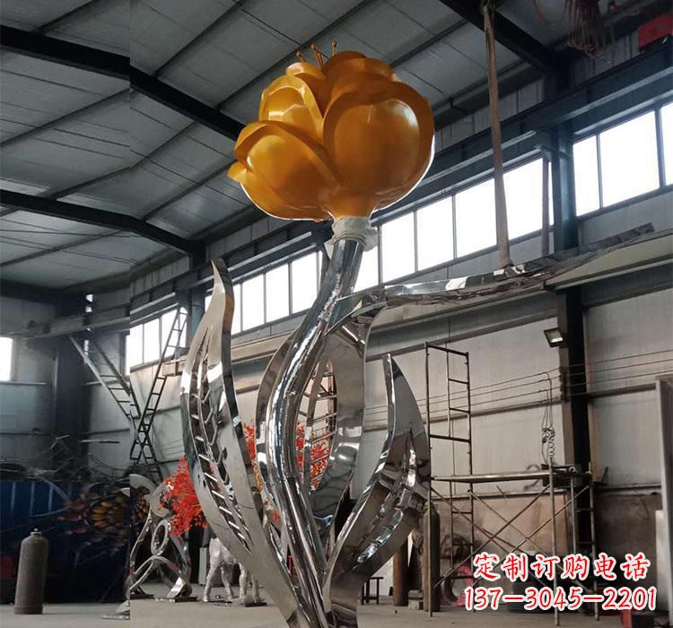 石家庄不锈钢玫瑰花雕塑一款非凡的艺术品