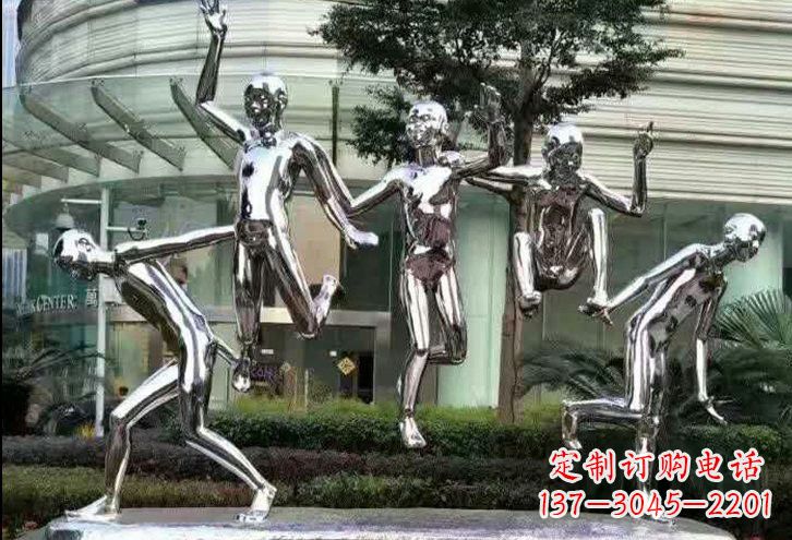 石家庄勇敢跳跃的儿童雕塑