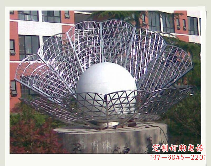 石家庄海洋精灵不锈钢贝壳雕塑