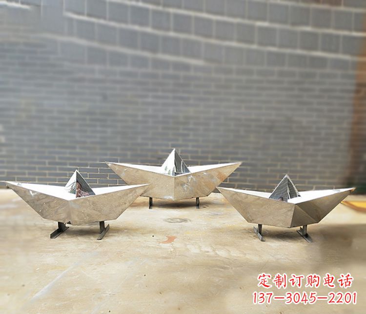 石家庄不锈钢元宝雕塑精致的艺术品