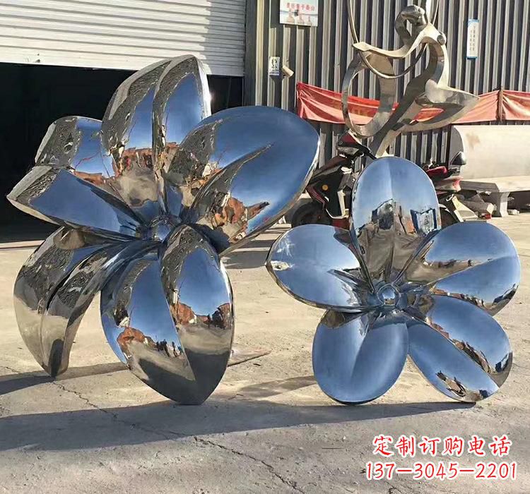 石家庄不锈钢荷花雕塑美丽又耐用