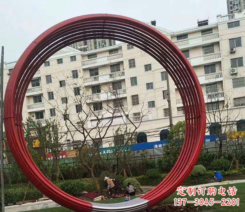 石家庄不锈钢圆环雕塑精致而经久耐用
