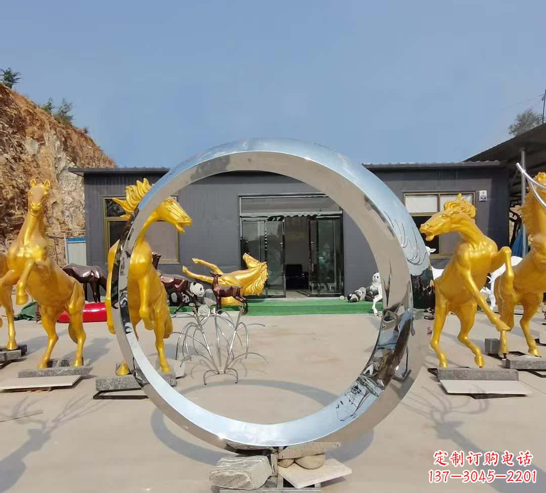 石家庄不锈钢圆环雕塑让景观更加精彩