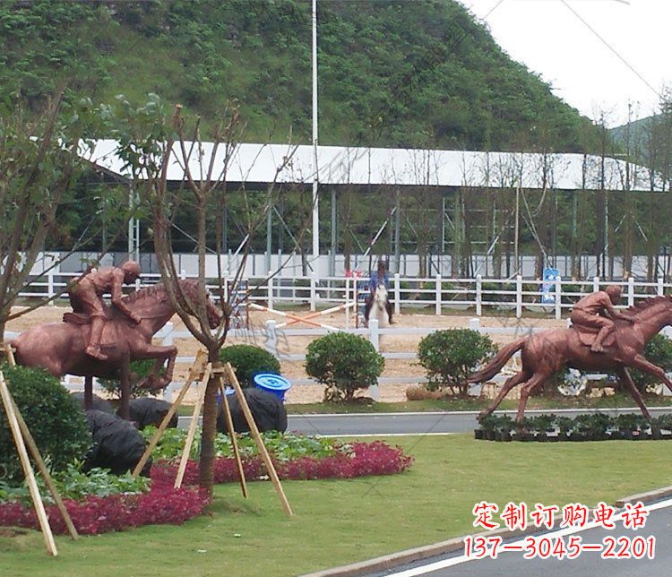 石家庄雕塑艺术以马为主题的铜雕摆件