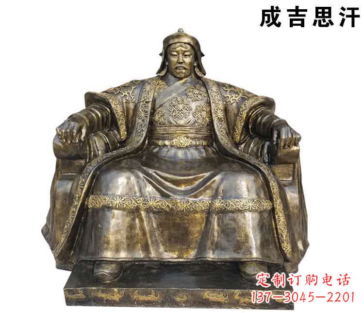 石家庄成吉思汗英雄的雕像