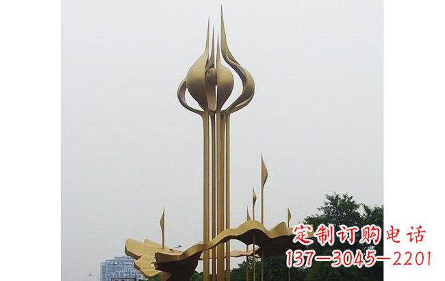 石家庄莲花雕塑缔造城市精神之家