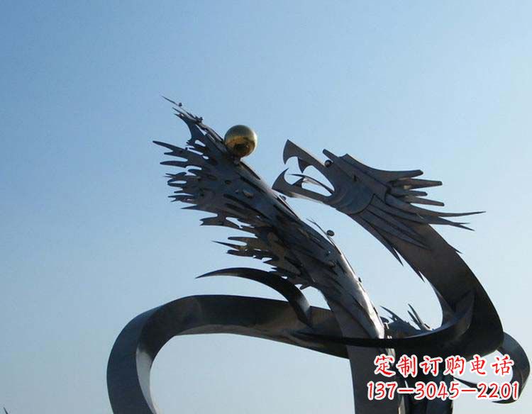 石家庄不锈钢龙雕塑精细的手工艺品