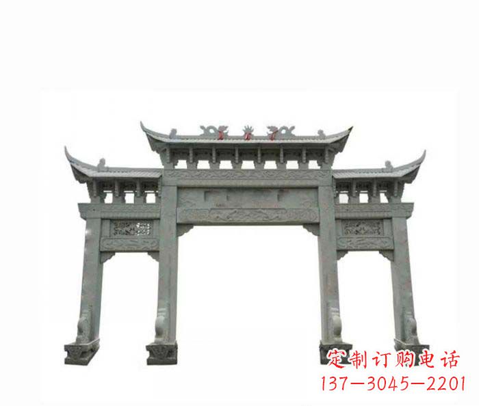 石家庄牌楼上的雕塑