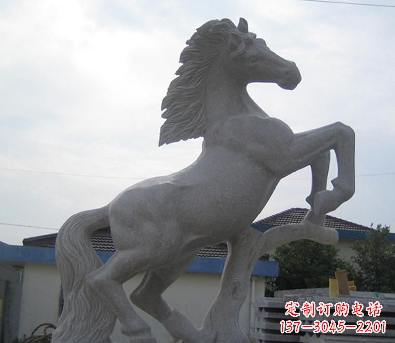 石家庄大理石奔马动物雕塑