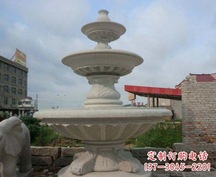石家庄喷泉雕塑灵动精致的大理石美